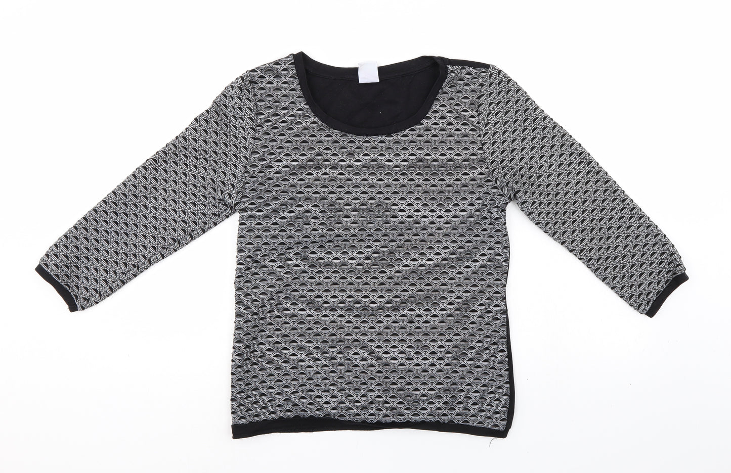 VERO MODA Womens Beige Geometric  Pullover Jumper Size M