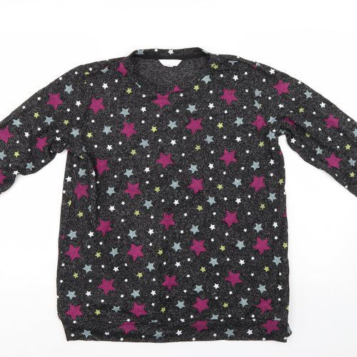 Pretty direct Womens Multicoloured Polka Dot  Pullover Sweatshirt Size 12
