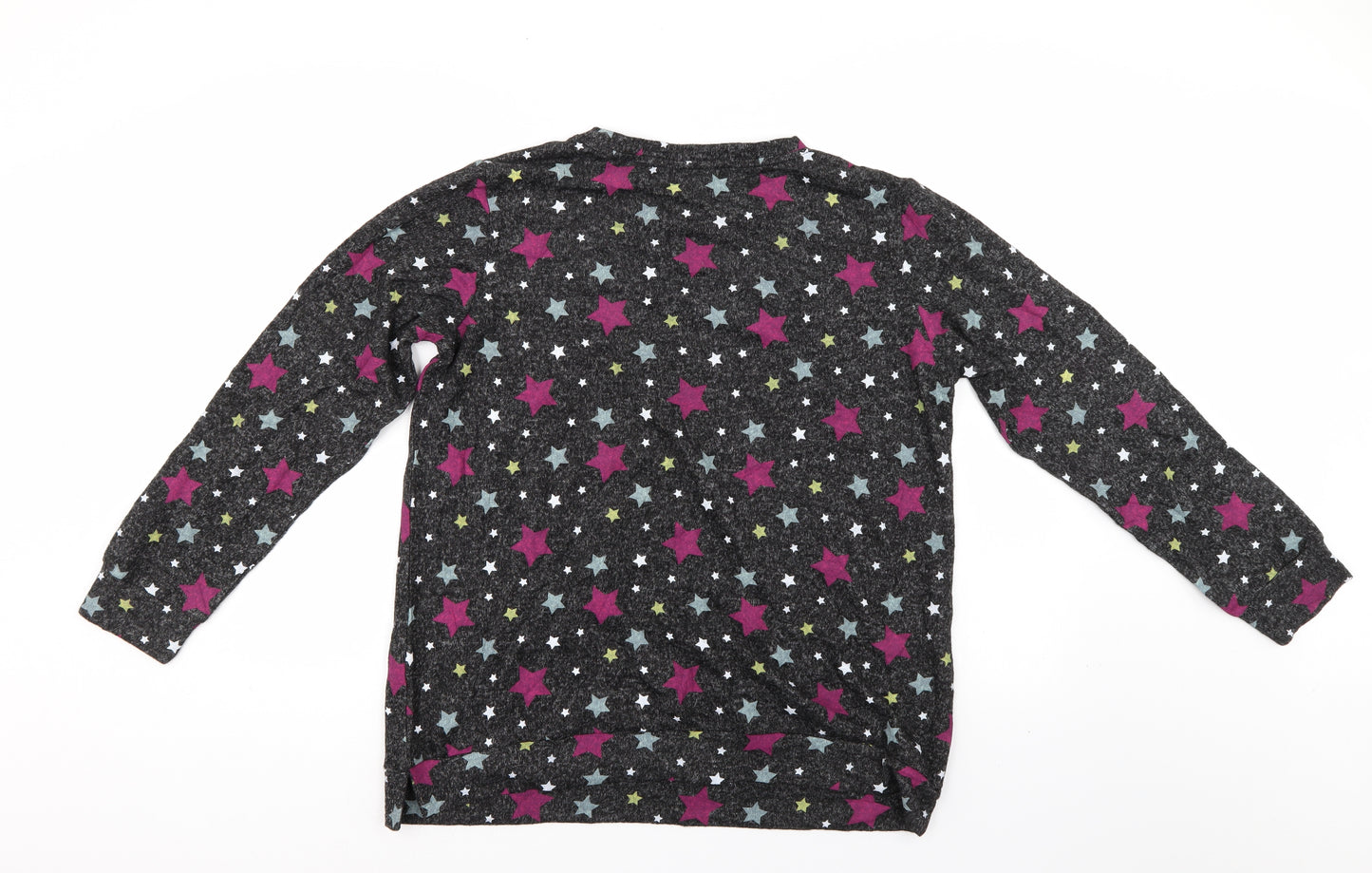 Pretty direct Womens Multicoloured Polka Dot  Pullover Sweatshirt Size 12