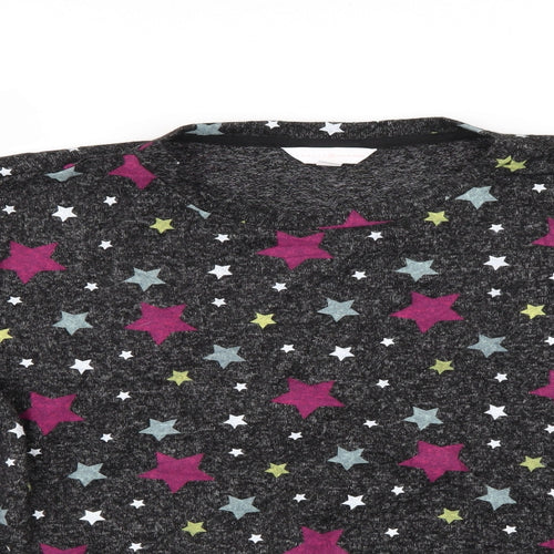 Pretty direct Womens Multicoloured Polka Dot  Pullover Sweatshirt Size 12