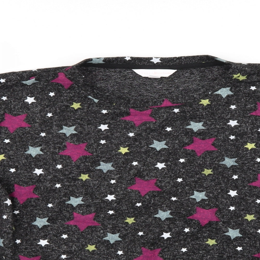 Pretty direct Womens Multicoloured Polka Dot  Pullover Sweatshirt Size 12