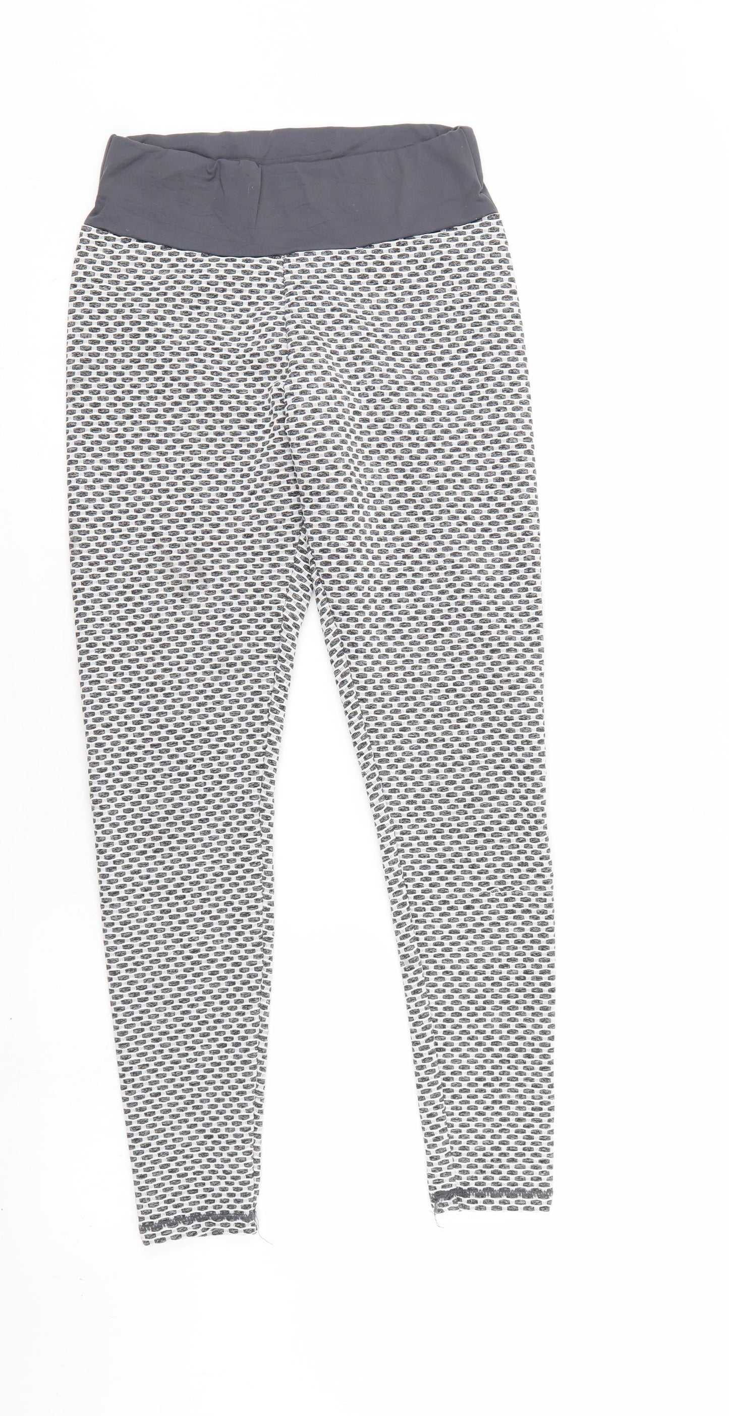 Preworn Womens Grey Polka Dot   Leggings Size S L26 in