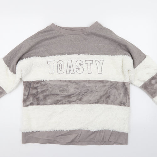 Therapy London Womens Multicoloured Striped  Pullover Sweatshirt Size M