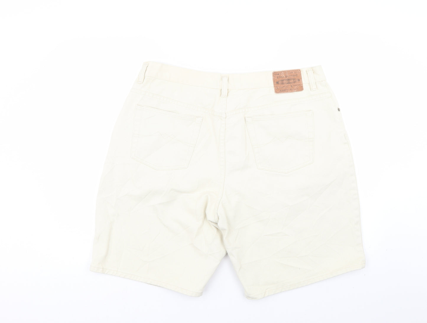 Pepsi Max Mens White  Denim Chino Shorts Size 38