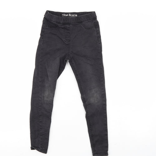 The Rosie Girls Black  Damask Tapered Jeans Size 8 Years