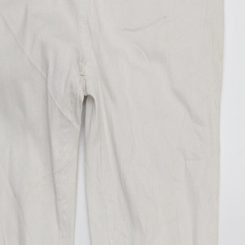 Moda Womens White  Denim Skinny Jeans Size 14 L27 in