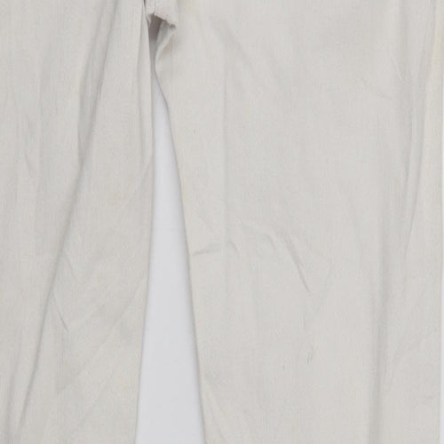 Moda Womens White  Denim Skinny Jeans Size 14 L27 in