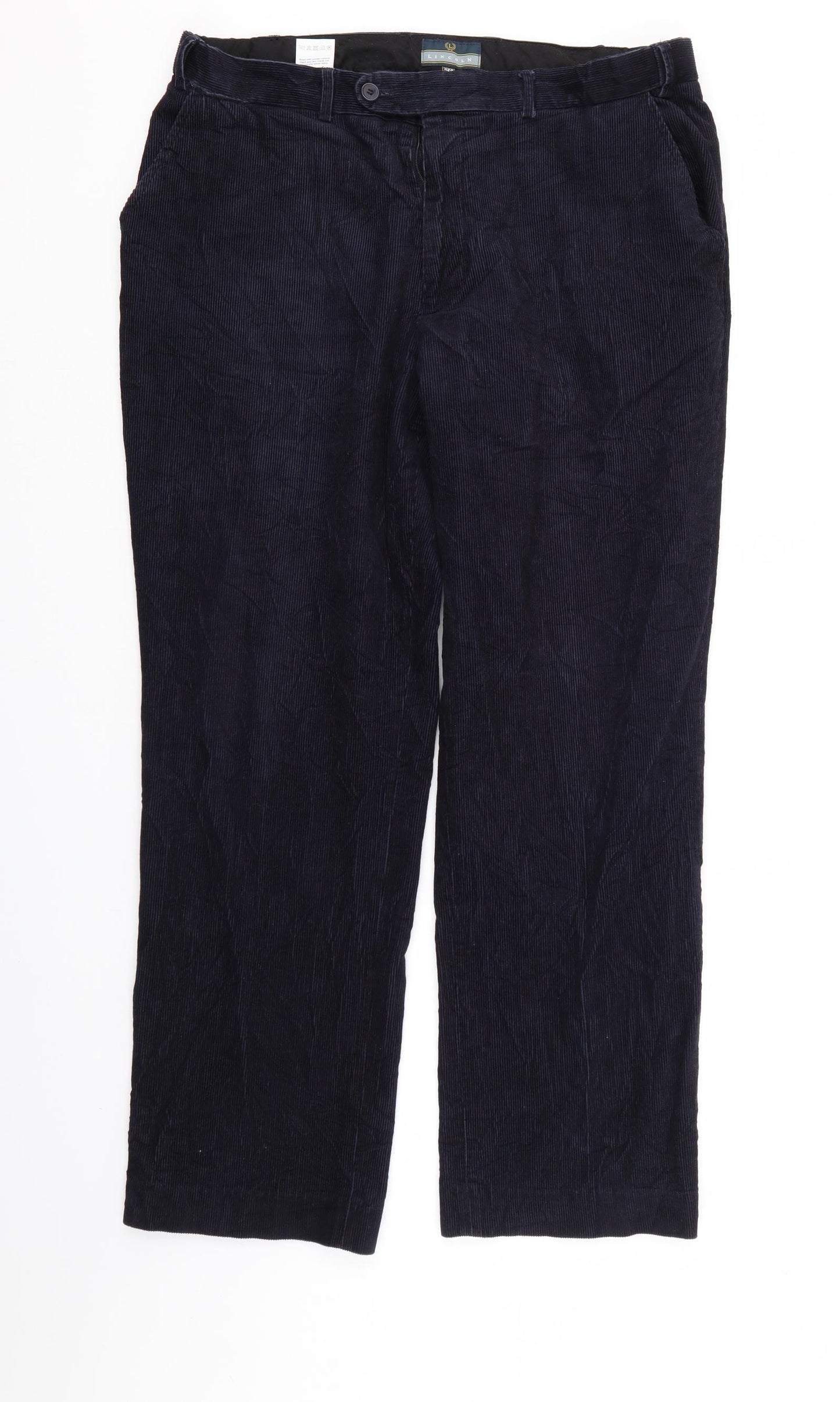 Lincon Mens Blue  Corduroy Skinny Jeans Size 36 L29 in