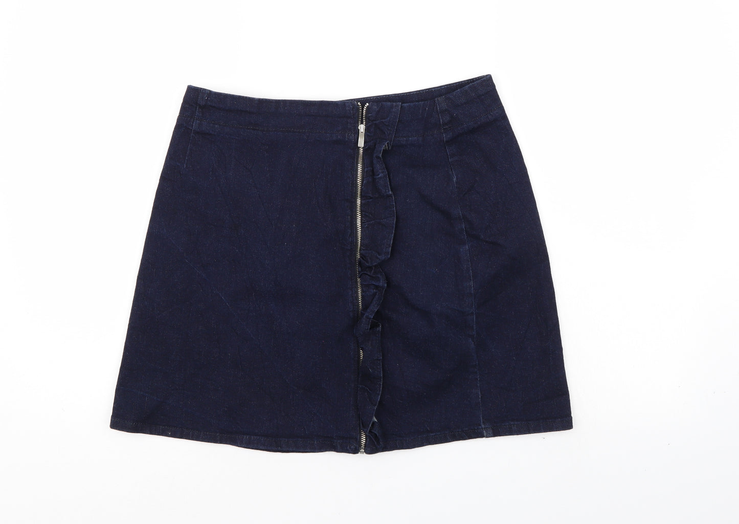 Oasis Womens Blue  Denim A-Line Skirt Size 12