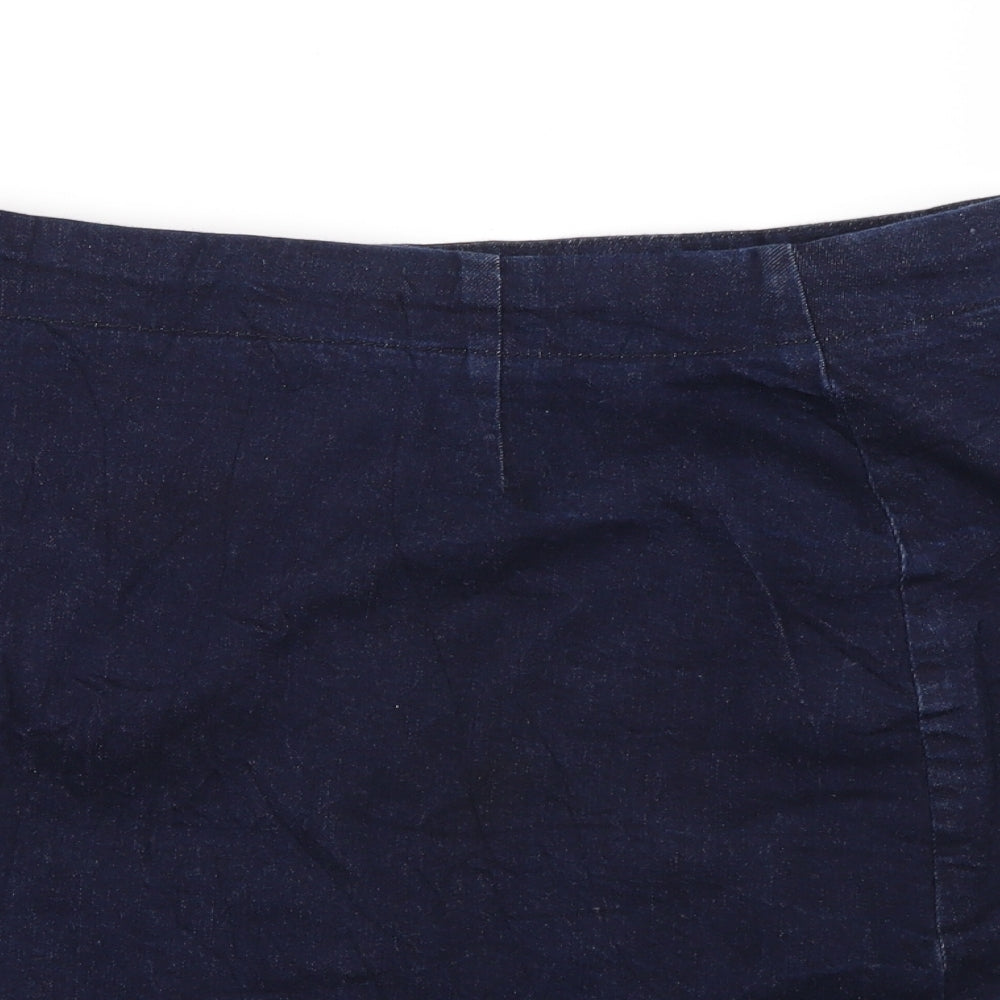 Oasis Womens Blue  Denim A-Line Skirt Size 12