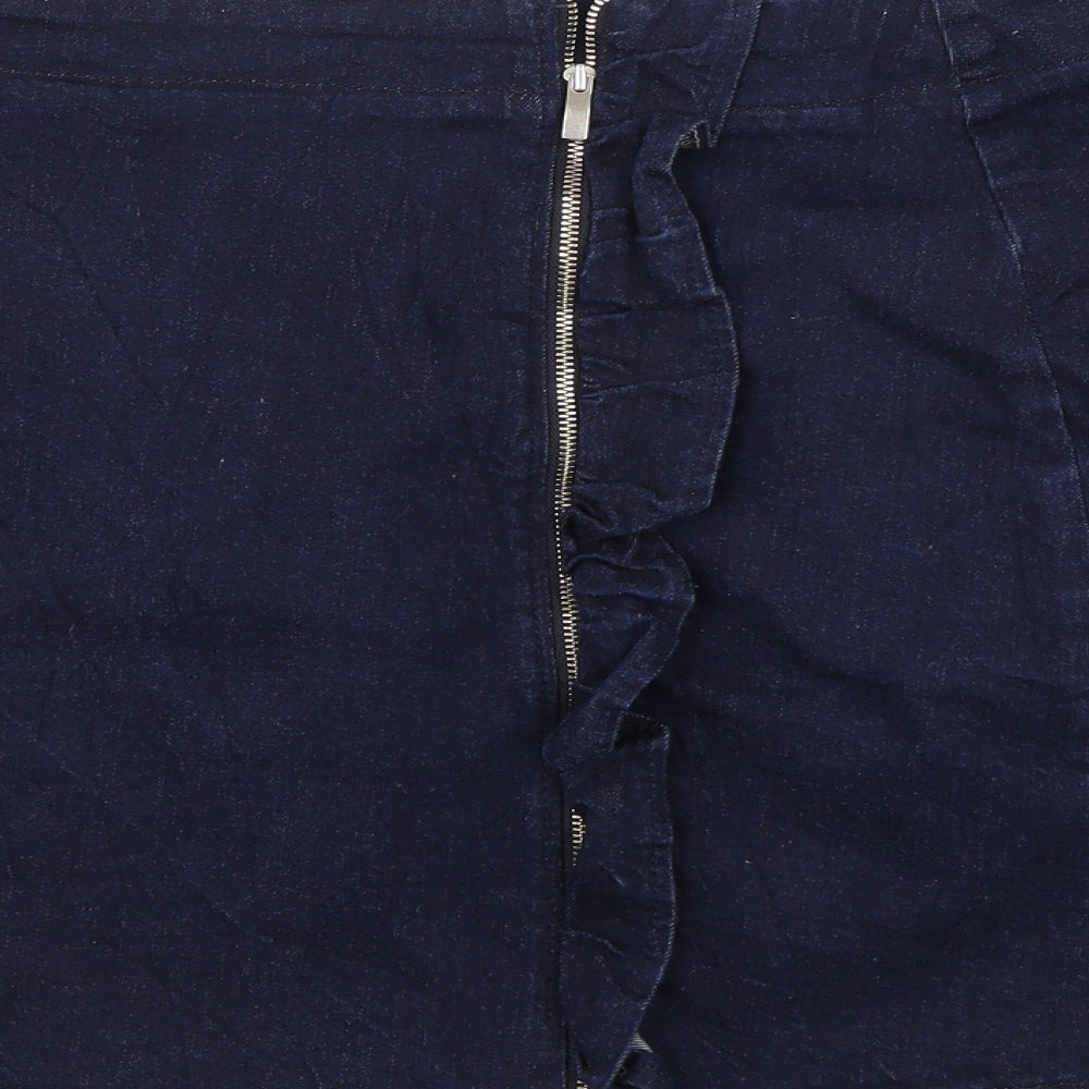 Oasis Womens Blue  Denim A-Line Skirt Size 12