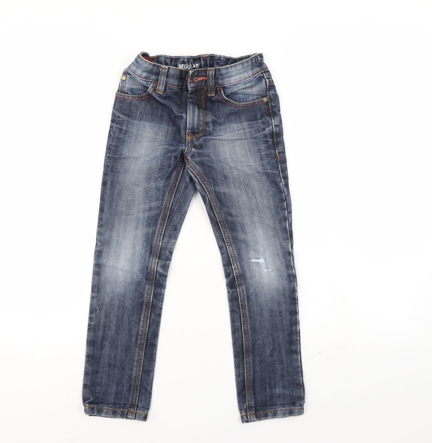 NEXT Boys Blue  Denim Straight Jeans Size 5 Years - distressed