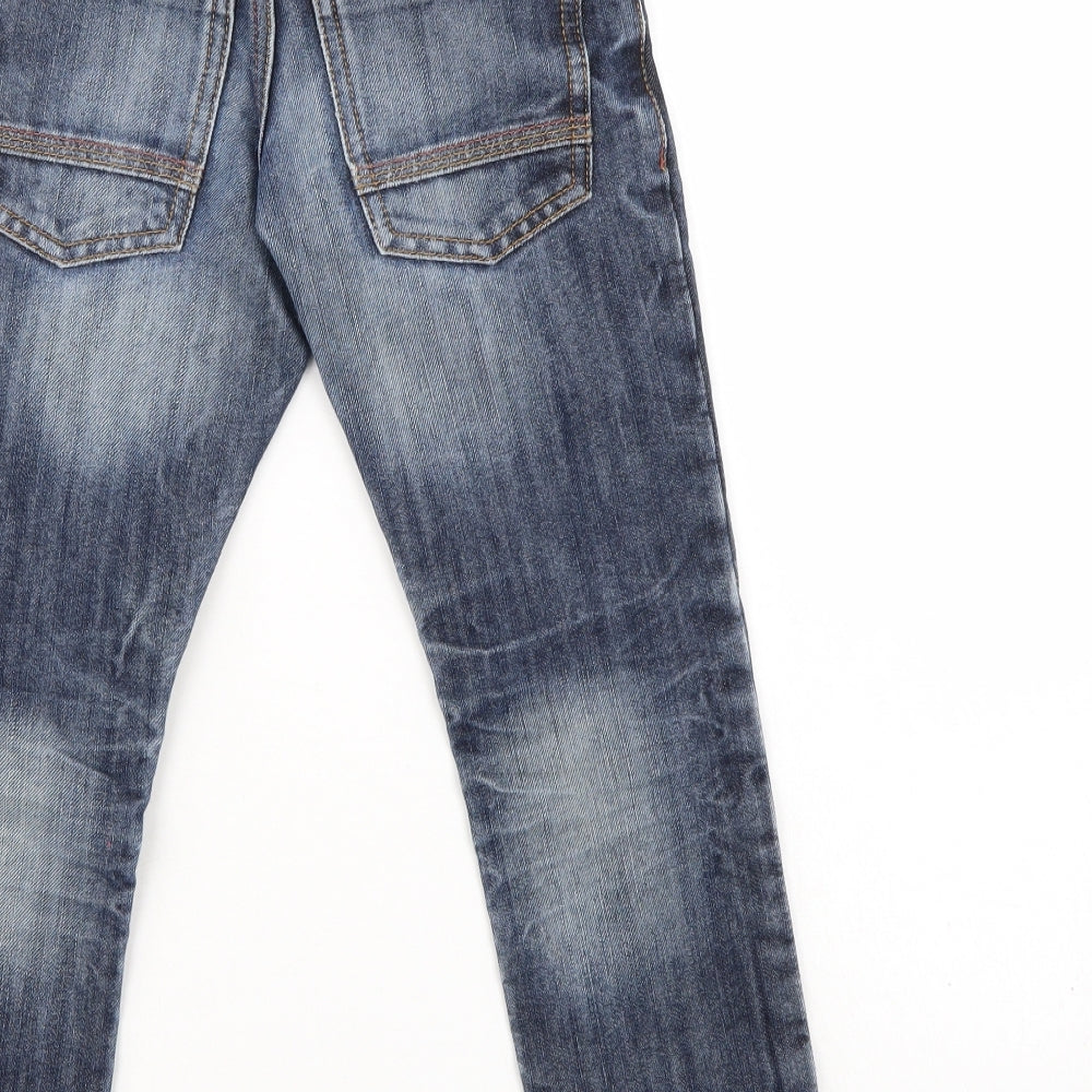 NEXT Boys Blue  Denim Straight Jeans Size 5 Years - distressed