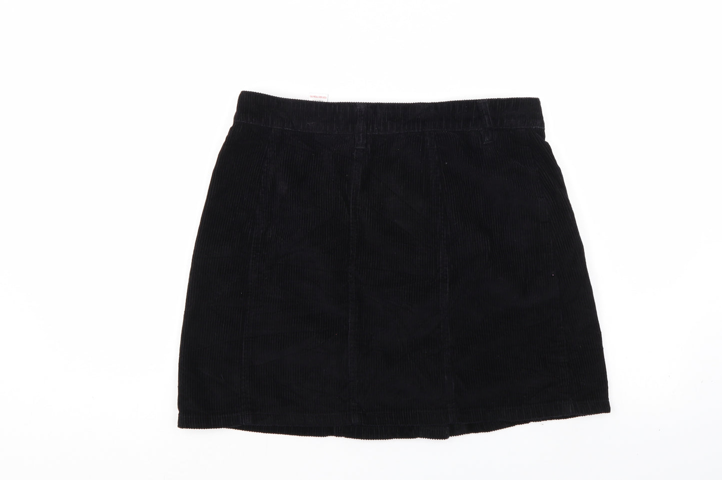 NEXT Womens Black  Corduroy A-Line Skirt Size 12