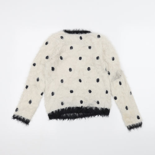 Marks and Spencer Girls White   Pullover Jumper Size 9-10 Years