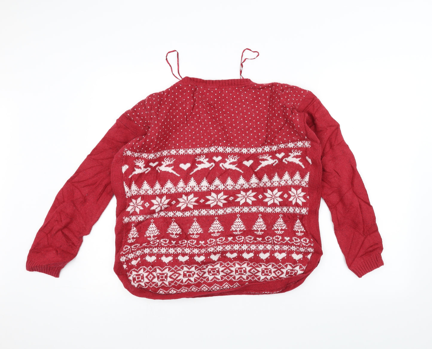 Fat Face Womens Red   Pullover Jumper Size 10  - Christmas  Jumper