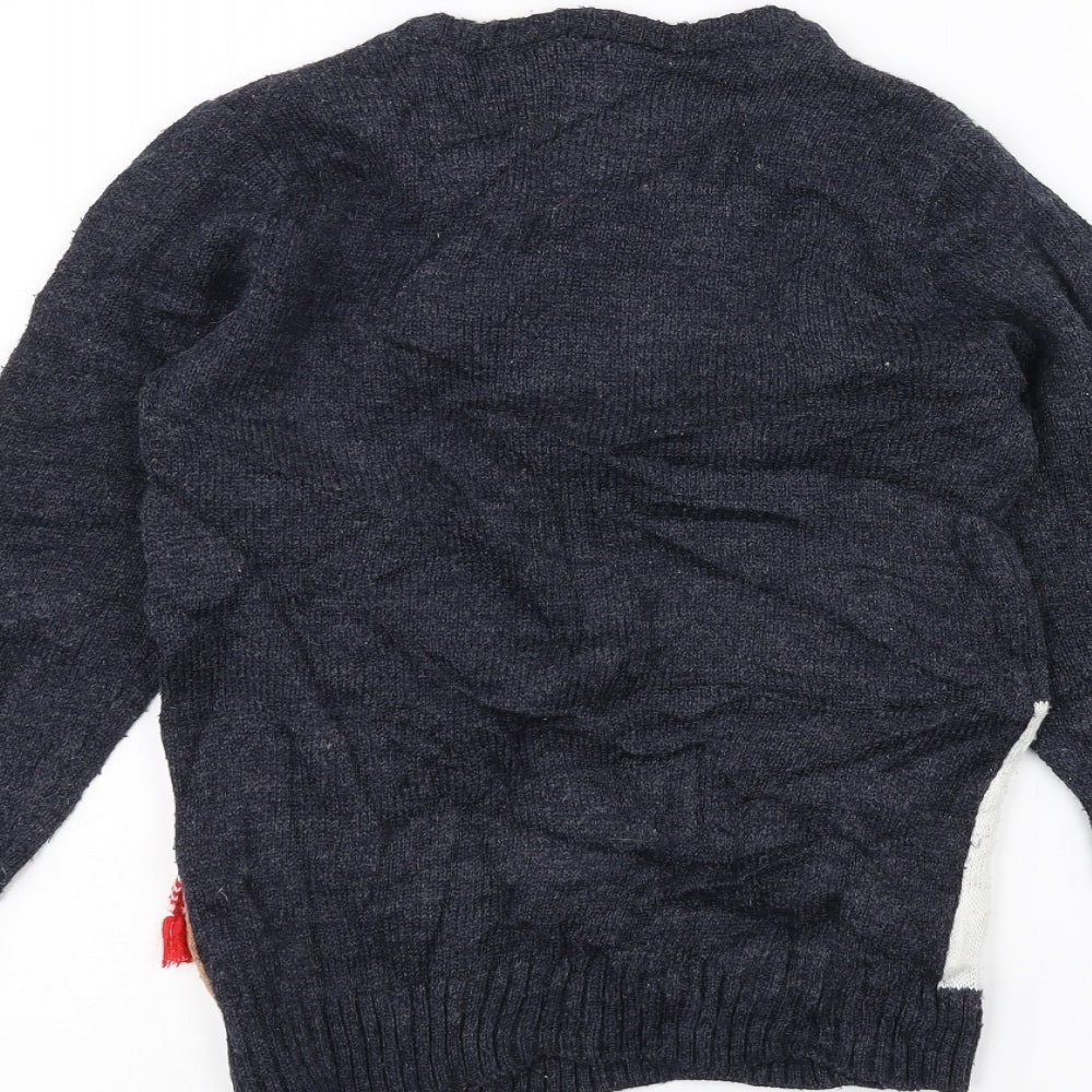 F&F Boys Blue   Pullover Jumper Size 9-10 Years  - Christmas