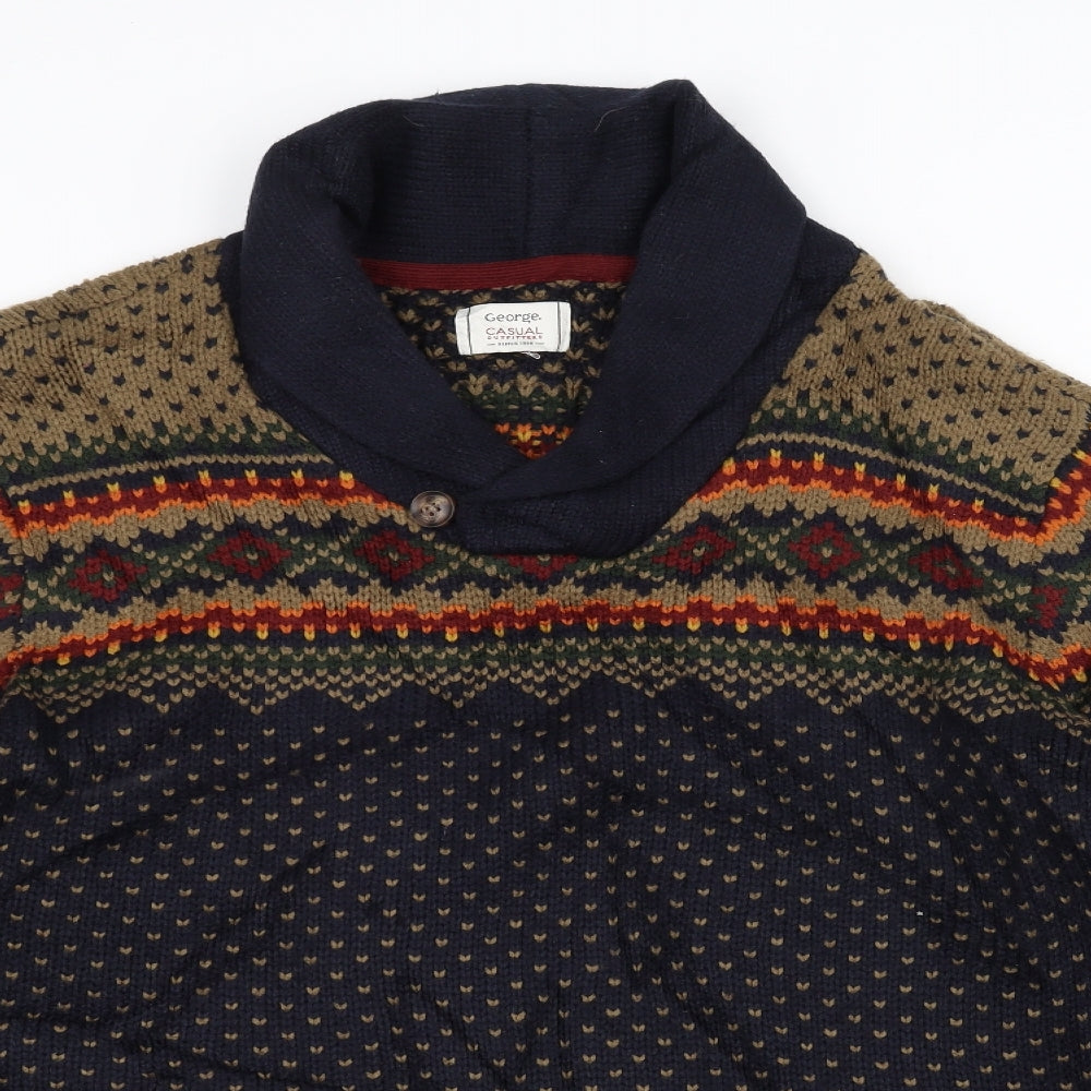 George Mens Blue   Jacket Coatigan Size XL