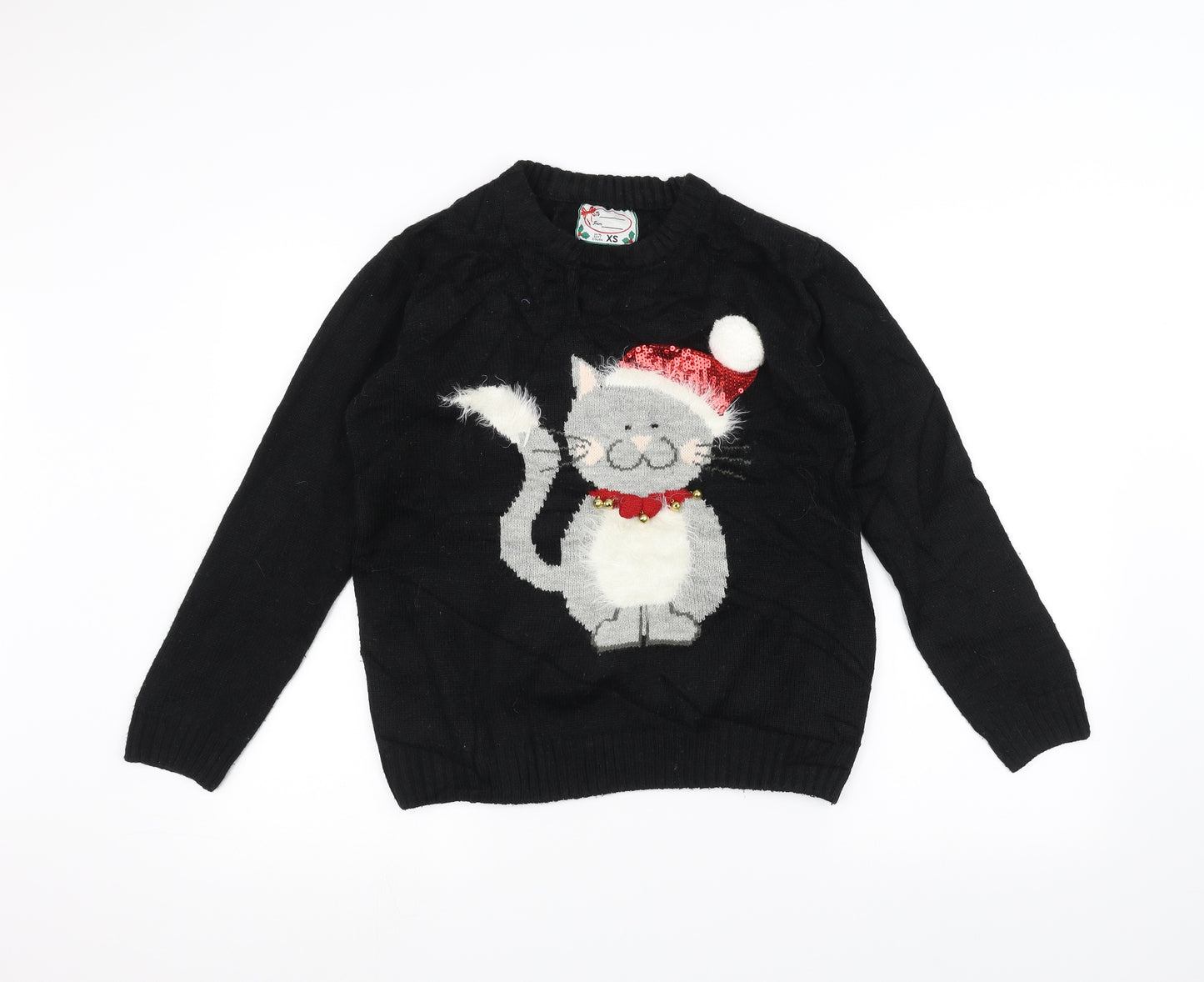 Preworn Womens Black  Knit Pullover Jumper Size XS  - Christmas  Jumper