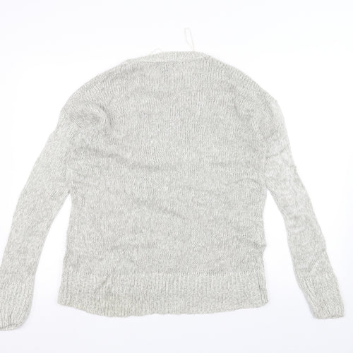 New Look Womens White  Knit Pullover Jumper Size S