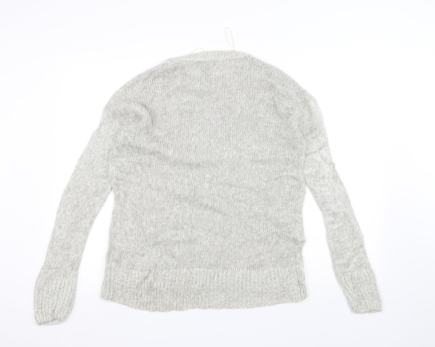New Look Womens White  Knit Pullover Jumper Size S