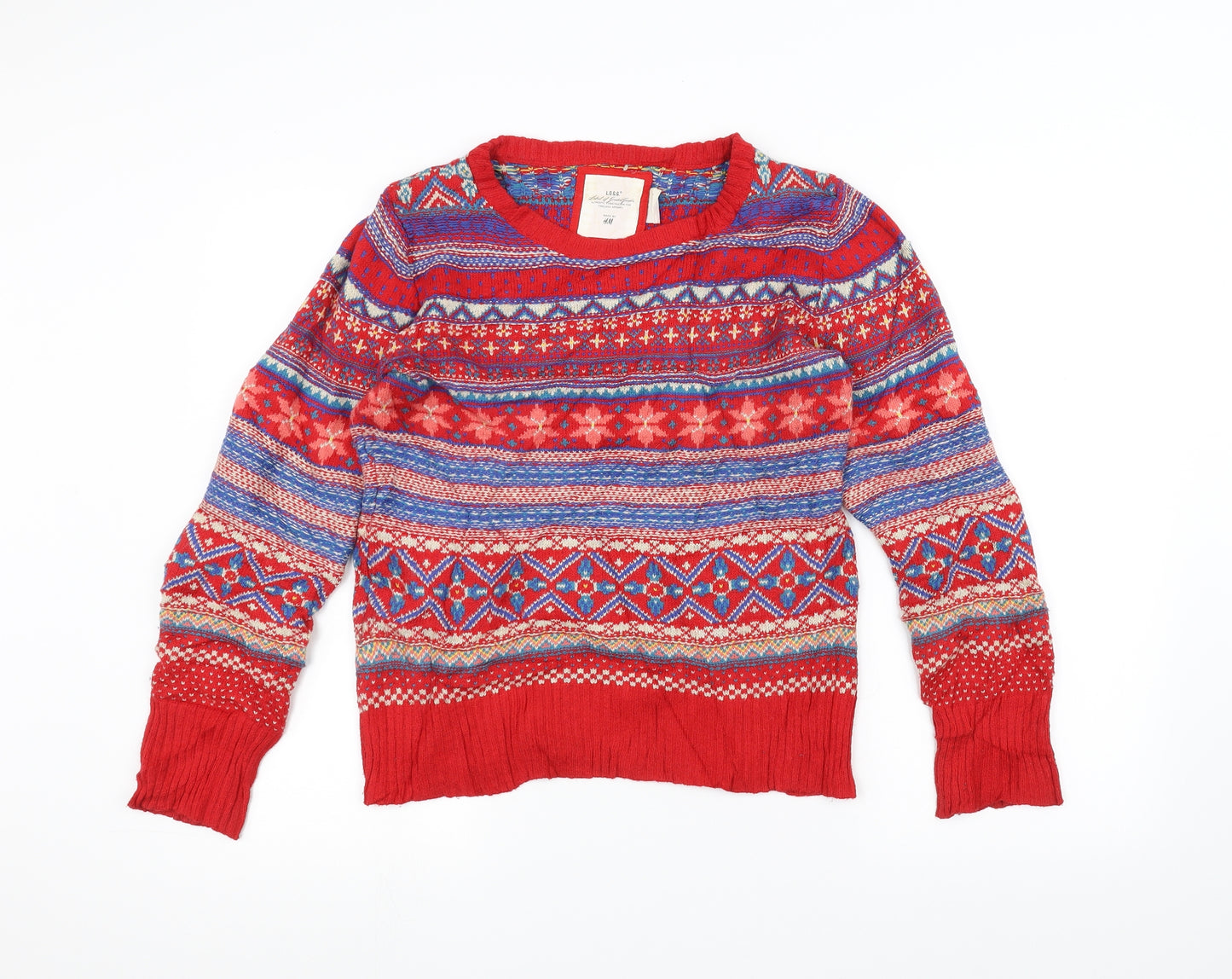 H&M Womens Red  Knit Pullover Jumper Size M  - Christmas  Jumper
