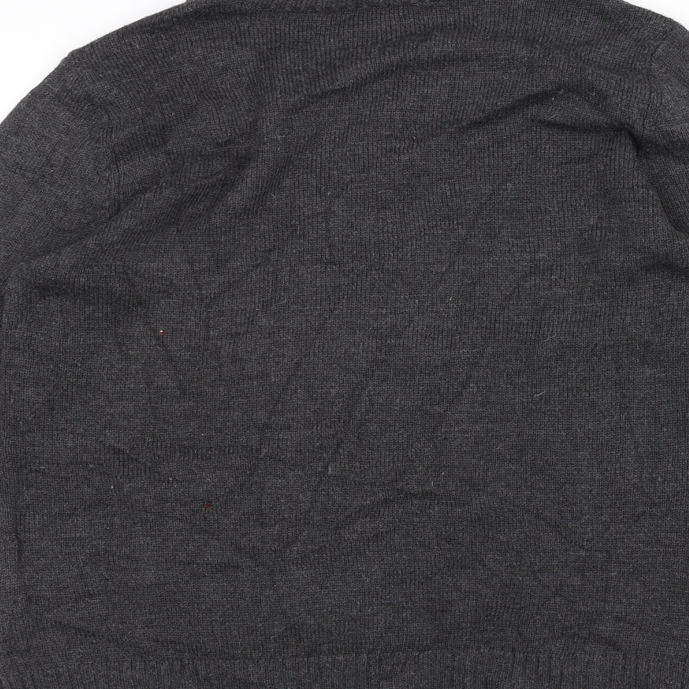 Peacocks Womens Grey  Knit Pullover Jumper Size L  - Christmas  Jumper