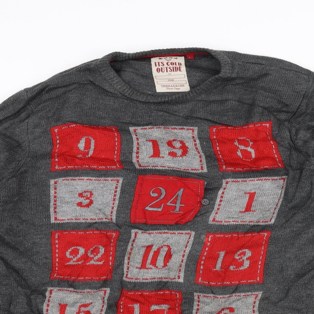Preworn Womens Grey   Pullover Jumper Size L  - Christmas  Jumper