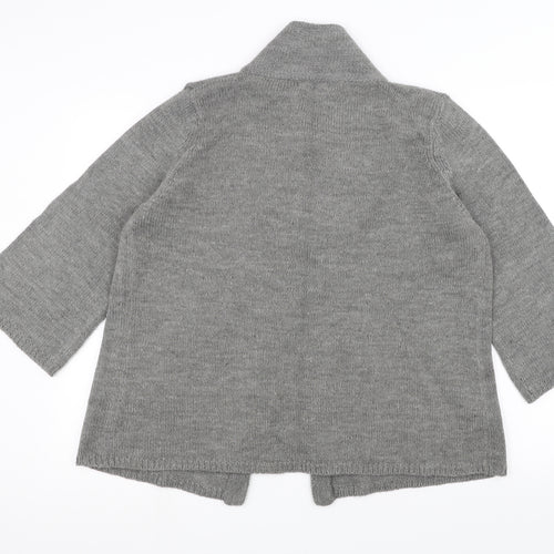 George Womens Grey  Knit Jacket Coatigan Size 18