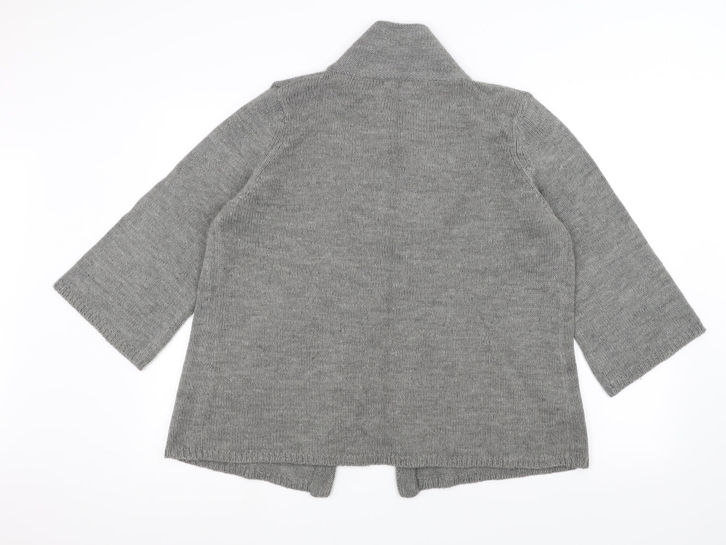 George Womens Grey  Knit Jacket Coatigan Size 18