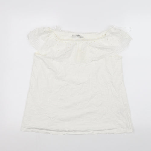 George Womens White   Basic T-Shirt Size 12