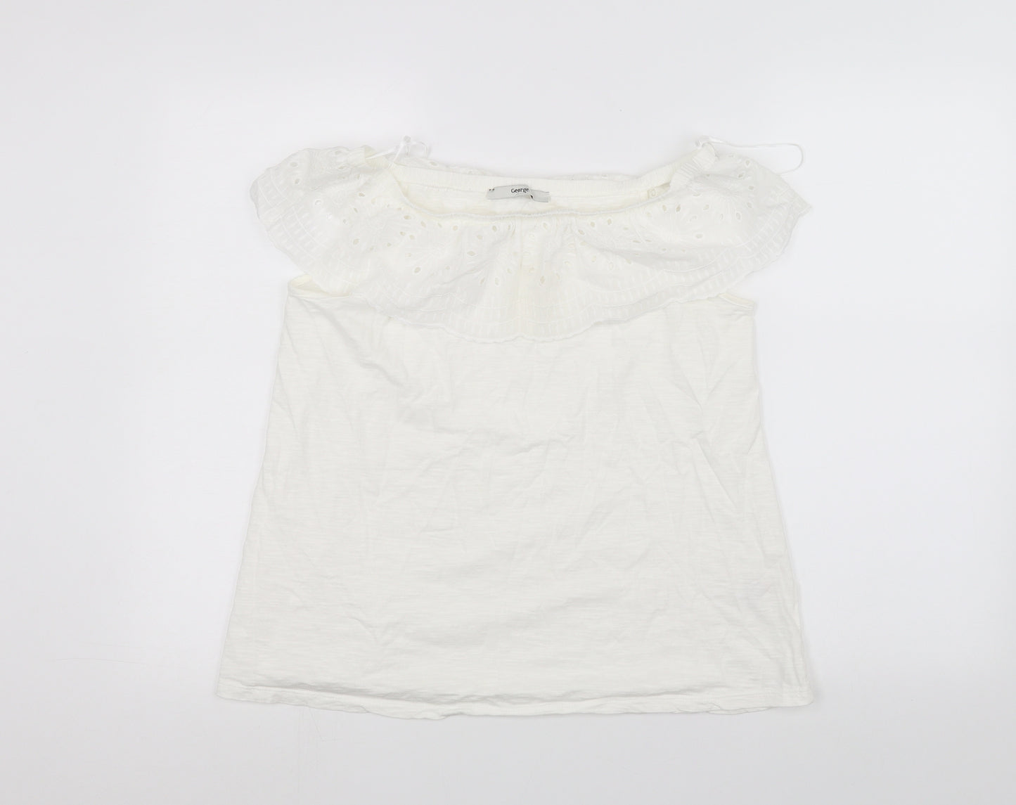 George Womens White   Basic T-Shirt Size 12