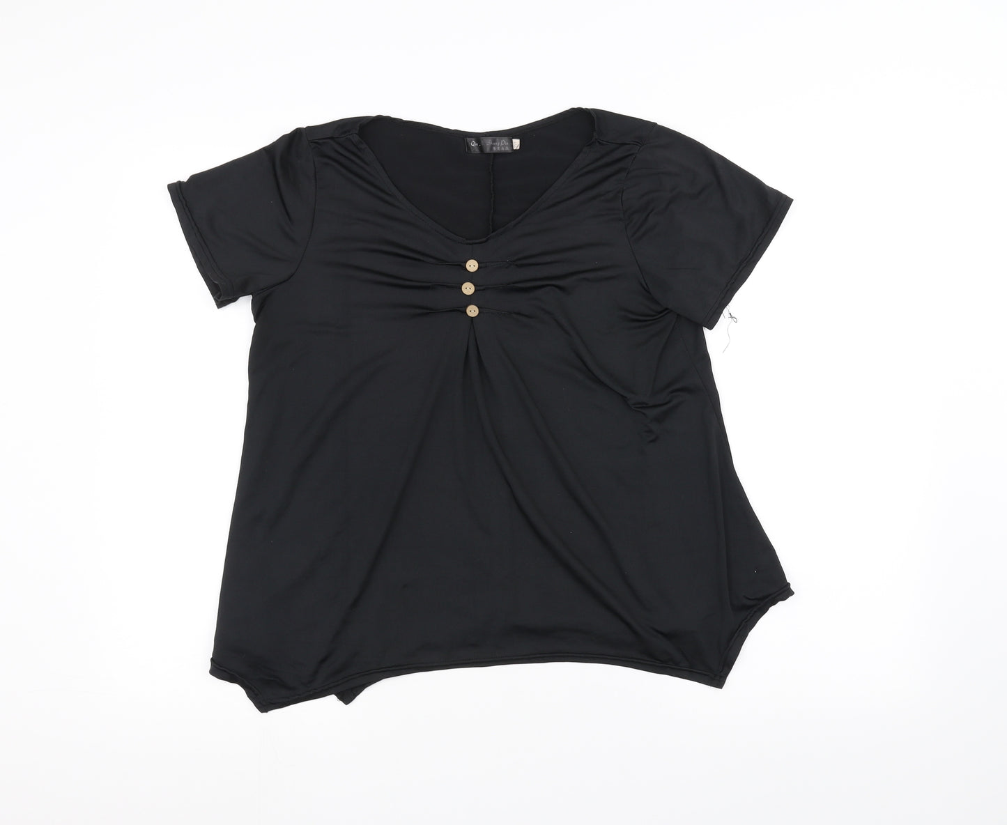 Preworn Womens Black   Basic T-Shirt Size 2XL