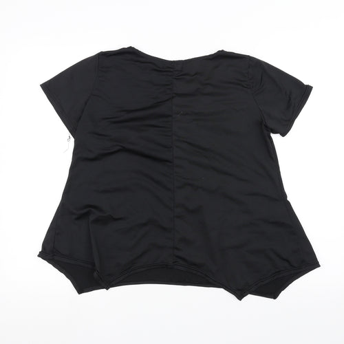 Preworn Womens Black   Basic T-Shirt Size 2XL