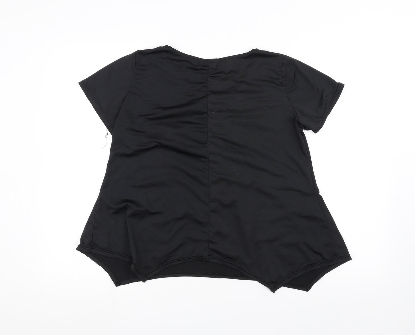 Preworn Womens Black   Basic T-Shirt Size 2XL