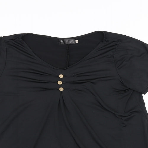 Preworn Womens Black   Basic T-Shirt Size 2XL
