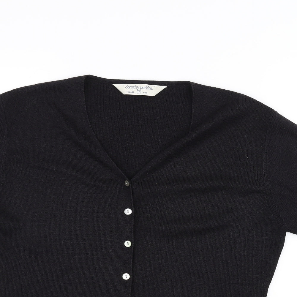Dorothy Perkins Womens Black   Cardigan Jumper Size 16