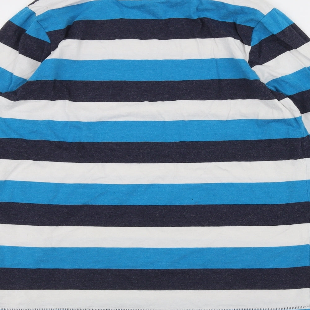 F&F Boys Blue Striped  Basic T-Shirt Size 13-14 Years