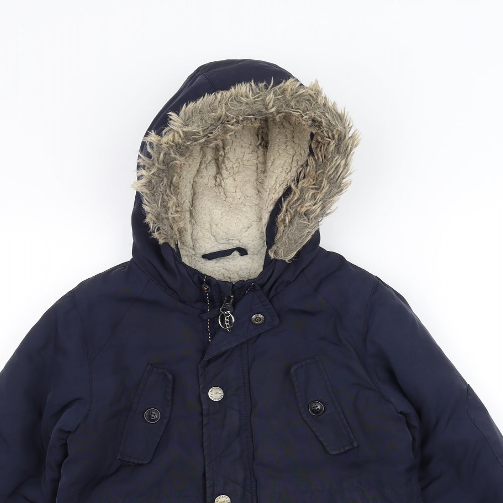 NEXT Boys Blue   Parka Coat Size 5-6 Years