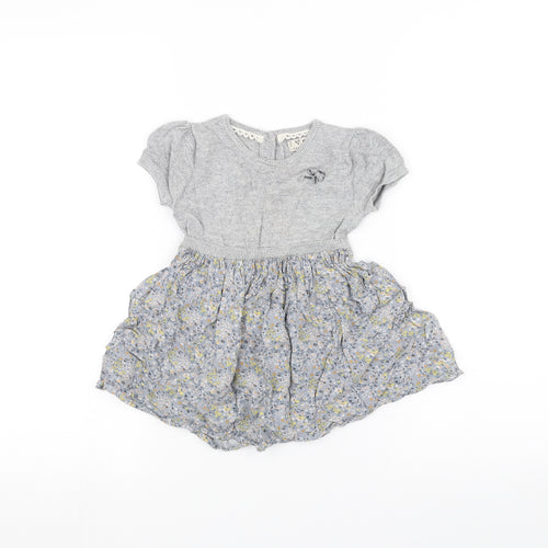NEXT Baby Grey Floral  A-Line  Size 18-24 Months