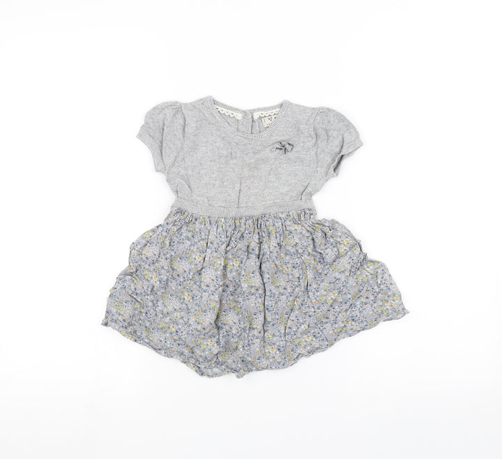 NEXT Baby Grey Floral  A-Line  Size 18-24 Months