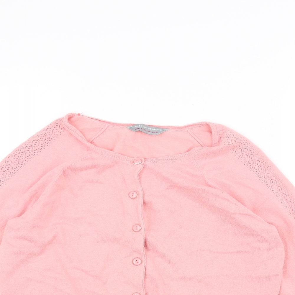 Dorothy Perkins Womens Pink   Cardigan Jumper Size 10