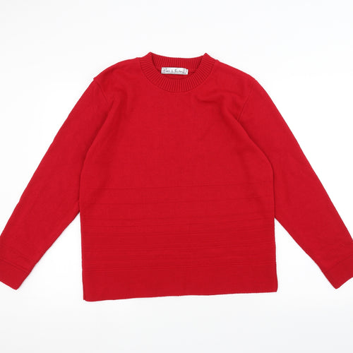 Pure & Natural Womens Red   Pullover Jumper Size L