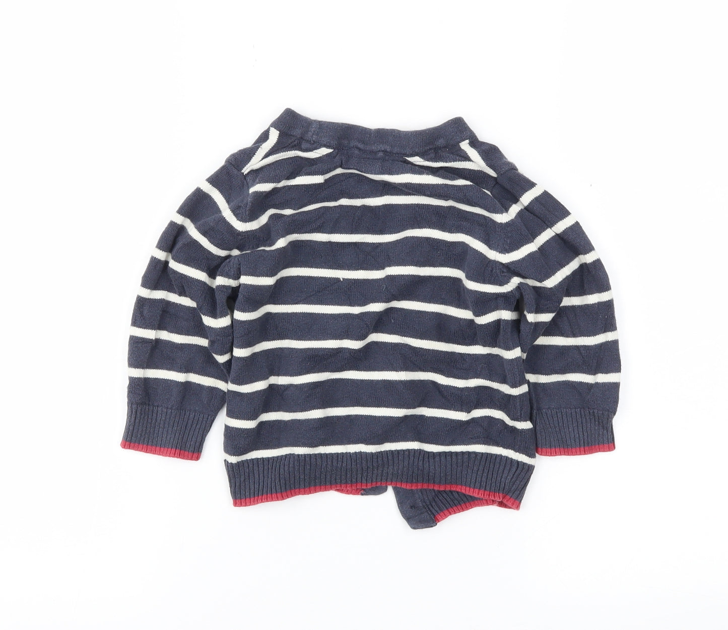 TU Girls Blue Striped  Cardigan Jumper Size 9-12 Months