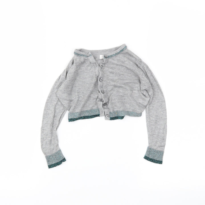 NEXT Girls Grey Cardigan Jumper Size 3 Years
