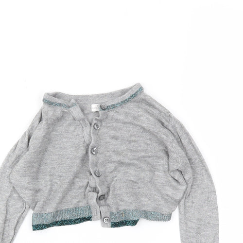 NEXT Girls Grey   Cardigan Jumper Size 3 Years