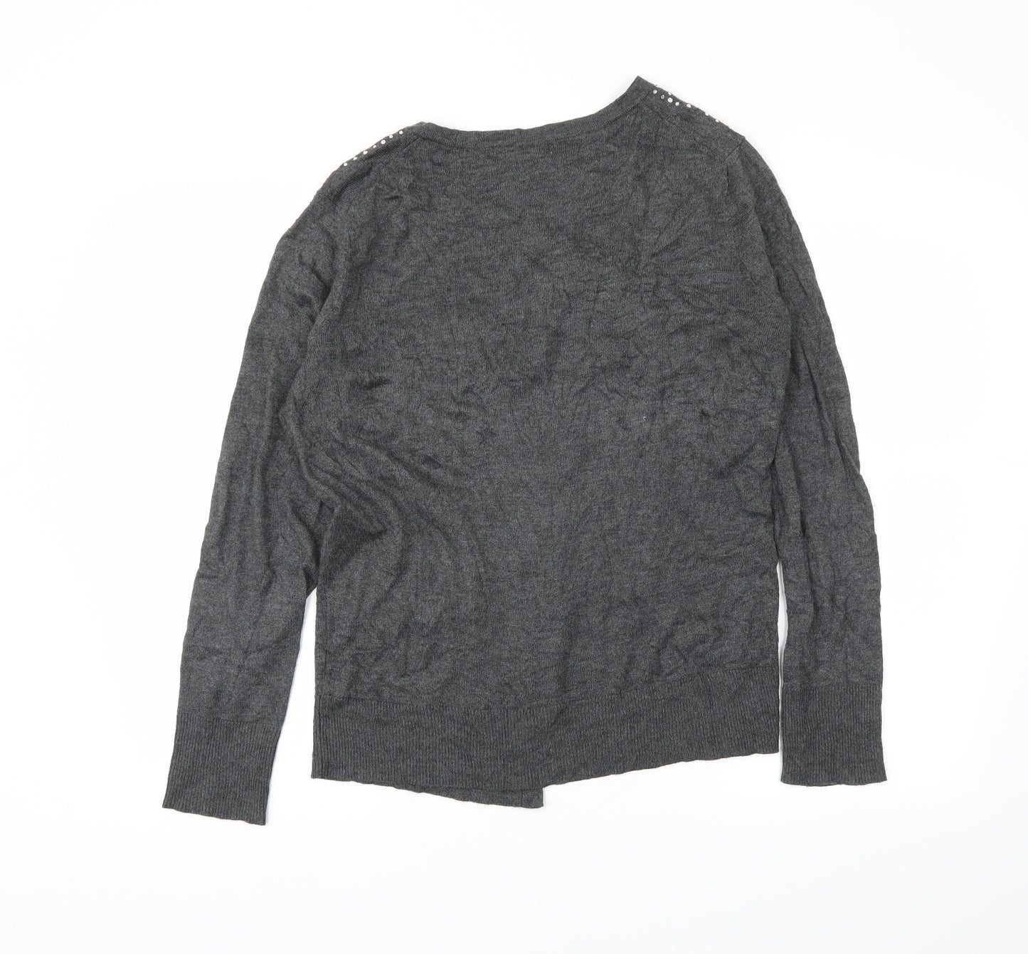 Merona Womens Grey   Cardigan Jumper Size L
