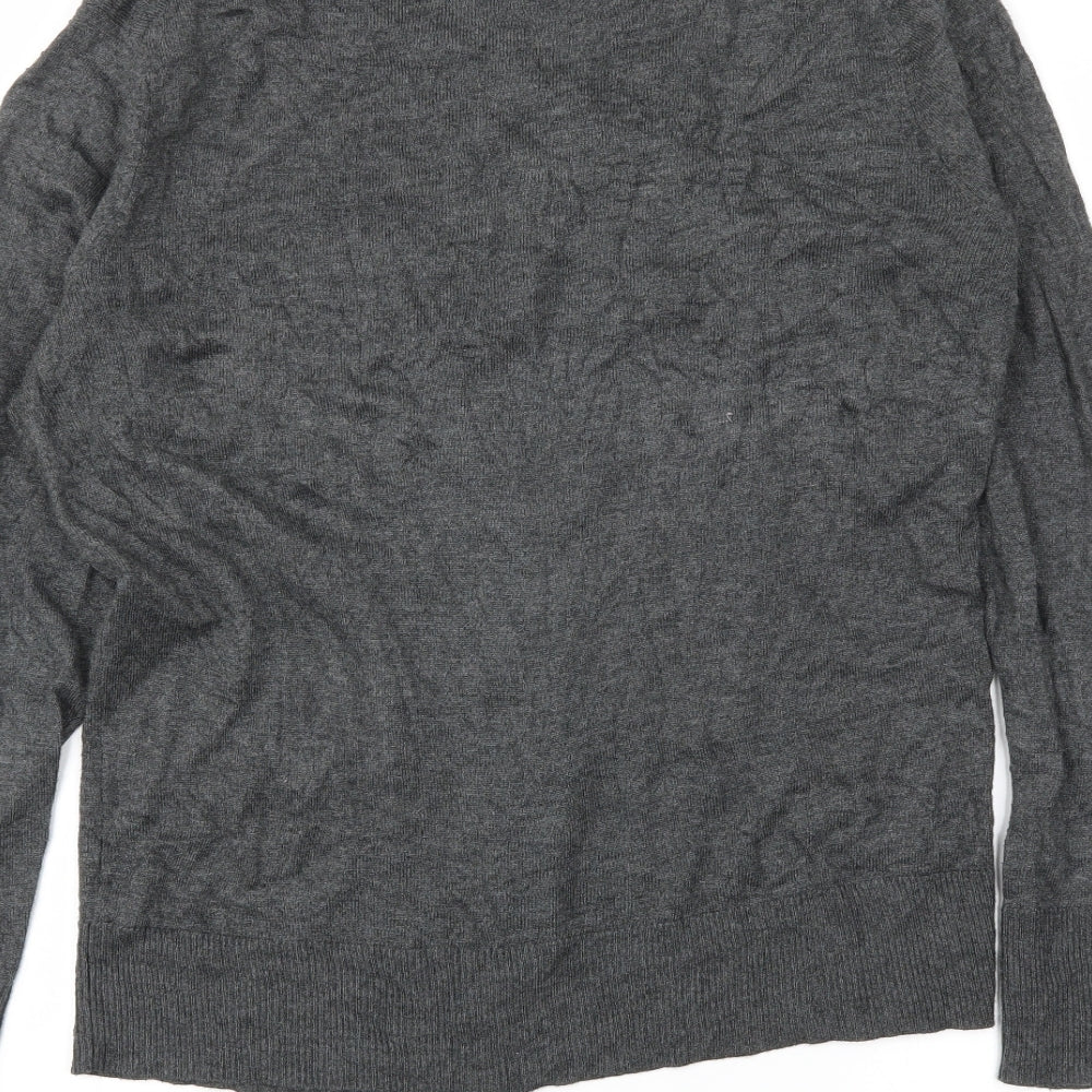 Merona Womens Grey   Cardigan Jumper Size L