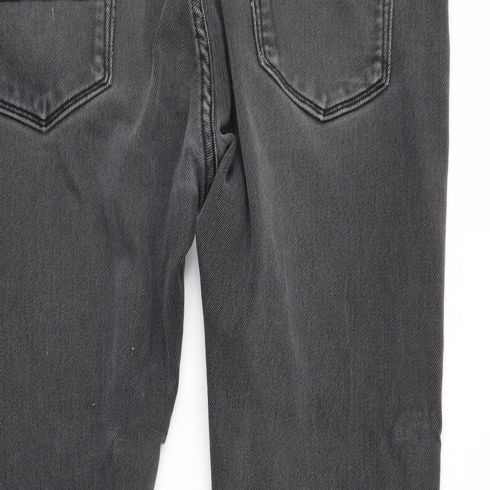 M&S Mens Grey  Denim Straight Jeans Size 38 in L27 in