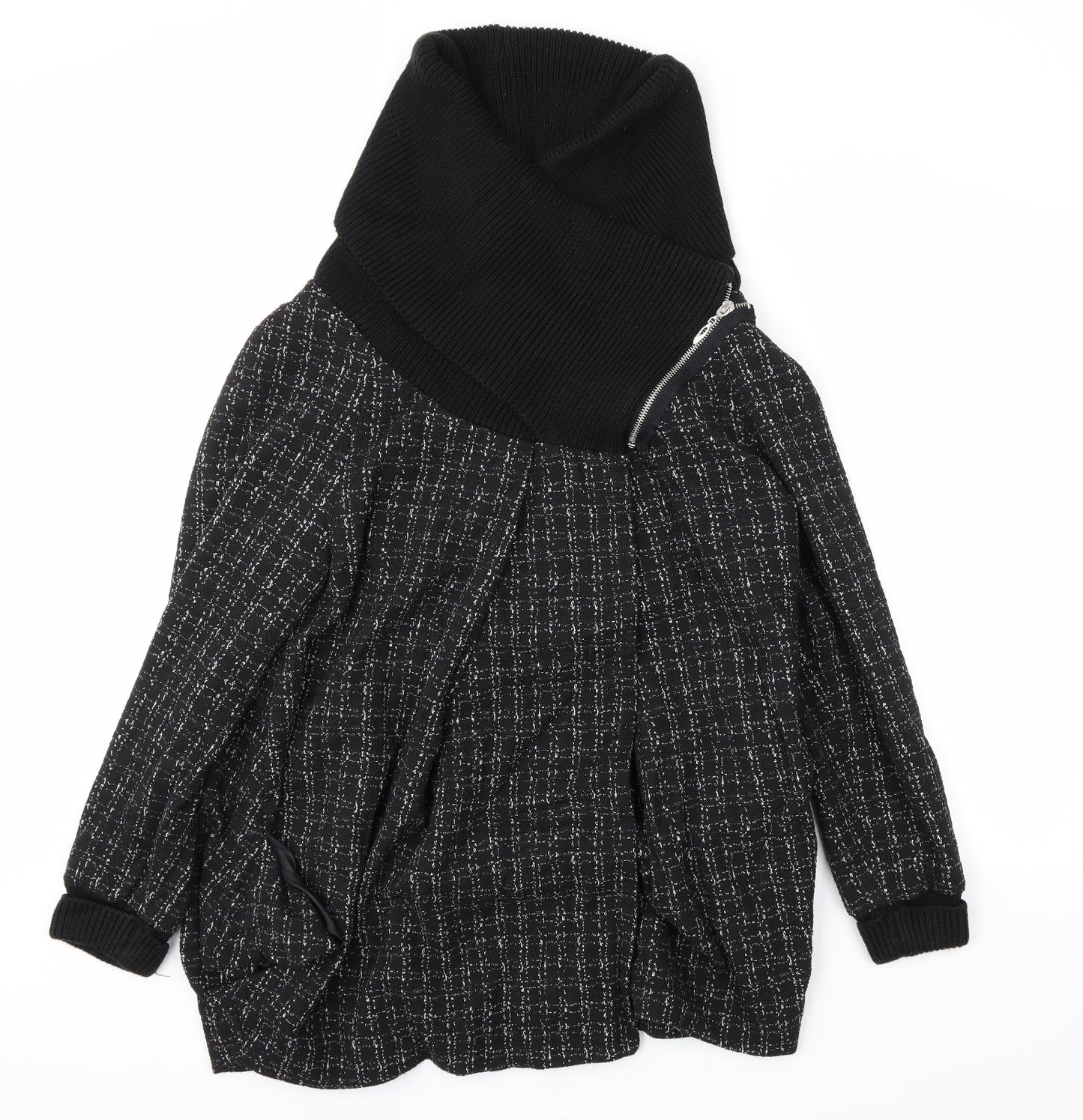newlook Womens Black Paisley  Kimono Poncho Size 10
